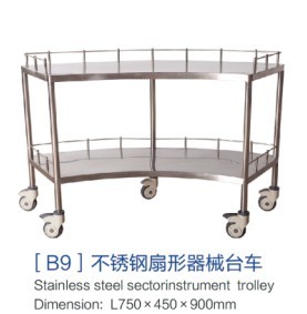 福建[b9]不銹鋼扇形器械臺車