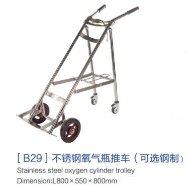 福建[b29]不銹鋼氧氣瓶推車（可選鋼制）